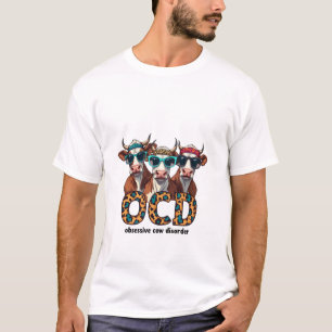 Camiseta Transtorno de Vaca Obssessivo de OCD Vacas Engraça
