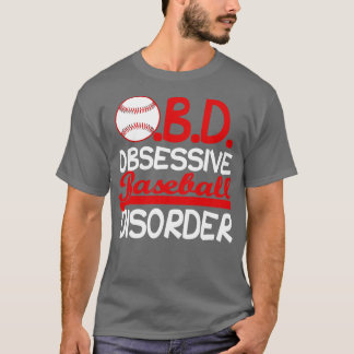 Camiseta Transtorno Obsessivo Engraçado do Baseball