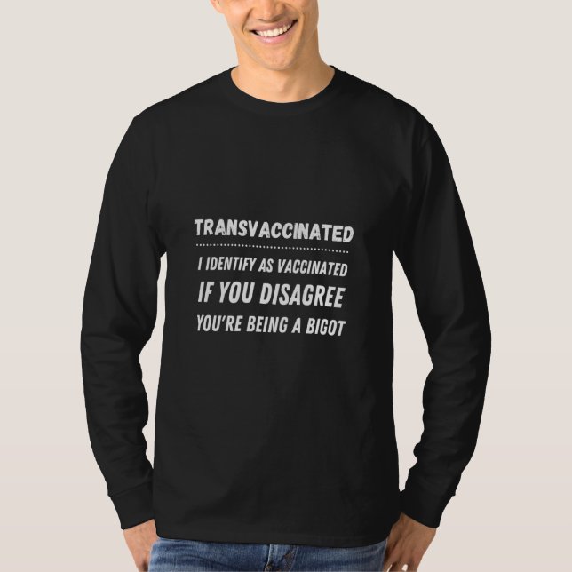 Camiseta Transvacinado - Identifico Como Vacinado - Polit (Frente)