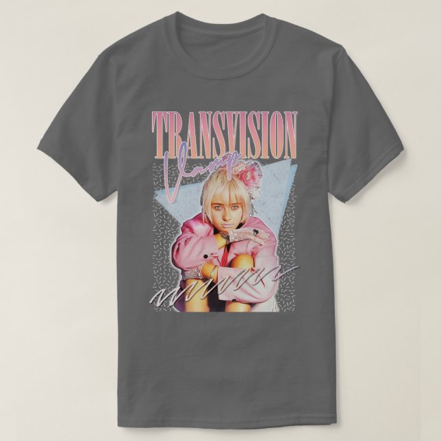 Camiseta Transvision Vamp 80s Retro Fan Art 1 (Frente do Design)