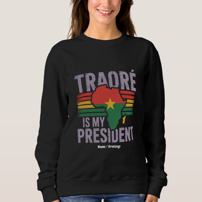 Camiseta Traore É Meu Presidente Burkina Faso Mostra Orgulh (Frente)
