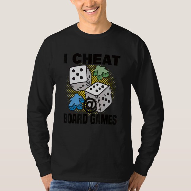 Camiseta trapacear em jogo de tabuleiro mesa jogador de tab (Frente)