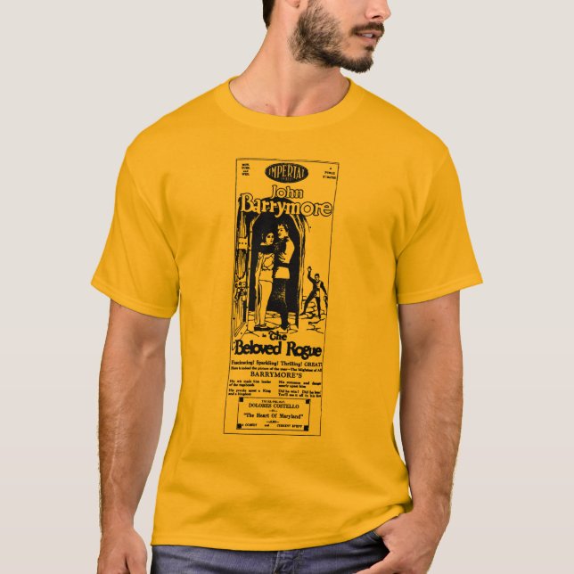 Camiseta Trapaceiro amado 1927 de John Barrymore (Frente)