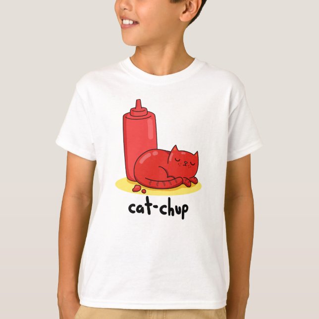 Camiseta Trapalha Vermelha Engraçada de Gato (Frente)