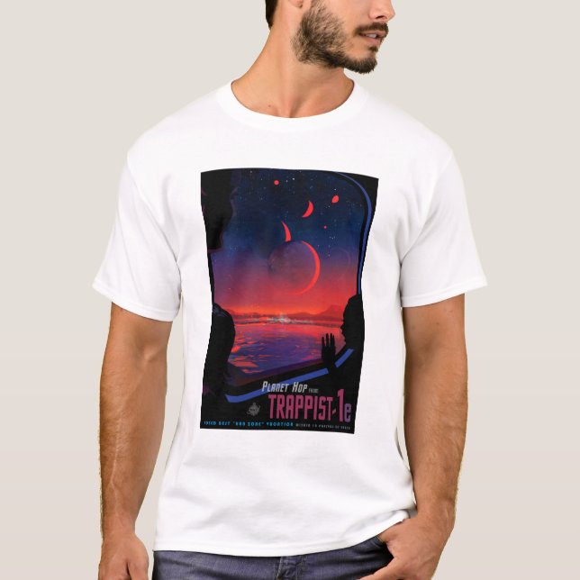 Camiseta TRAPIST-1 - Visões do futuro da NASA (Frente)