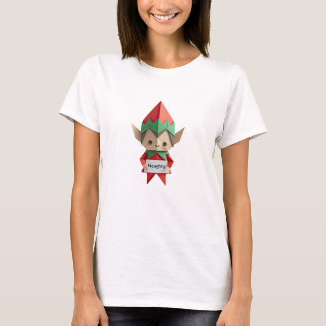 Camiseta Traquinas ELF divertidas dobras de origami roupa d (Frente)