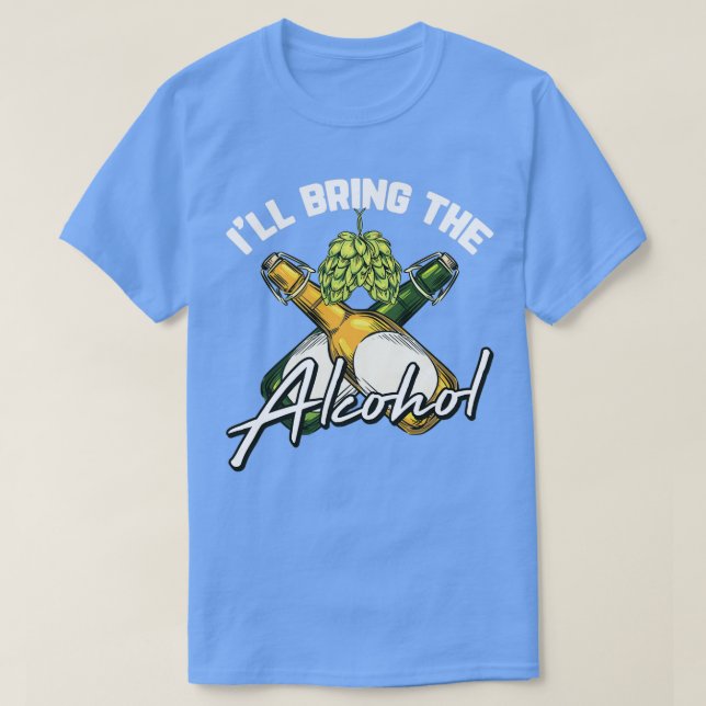 Camiseta Trarei o Motivo do Álcool para um Solteirão ou Sol (Frente do Design)