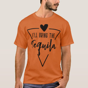 Camiseta Trarei O Tequila Coração Dama De Honra Noiva
