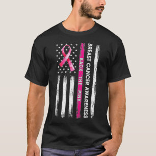 Camiseta Traseira O Cancer A Da Bandeira Americana Da Fita