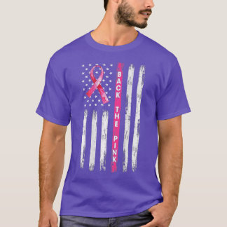 Camiseta Traseira O Cancer A Da Bandeira Americana Da Fita 