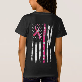 Camiseta Traseira O Cancer De Bandeira Americana Da Fita Ro