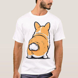 Camiseta Traseiro de Corgi