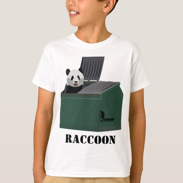 Camiseta Trash Panda shirt that says RACCOON (Frente)
