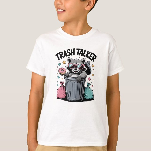 Camiseta Trash Talker Raccoon Funny (Frente)