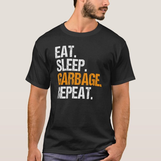 Camiseta Trashman come lixo do sono reprodutor de lixo (Frente)