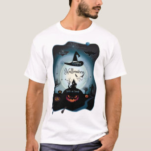 Camiseta Tratamento de Decoração de Halloween ou Monstro