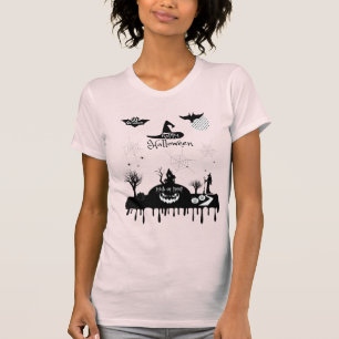Camiseta Tratamento de Decoração do Dia das Bruxas ou Monst