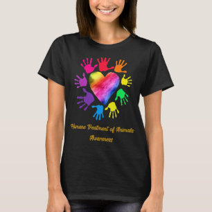 Camiseta Tratamento Humano Das Mãos De Sensibilização Dos A