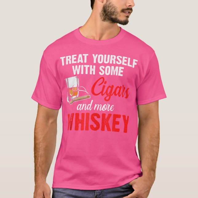 Camiseta Tratar Com Cigarros E Cigarros De Uísque (Frente)