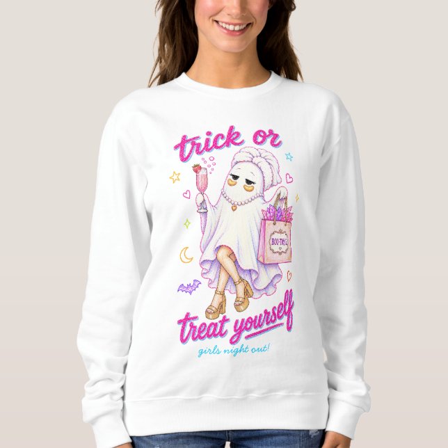Camiseta Trate a Si Mesma Spa Fantasma Toalha Champanhe (Frente)