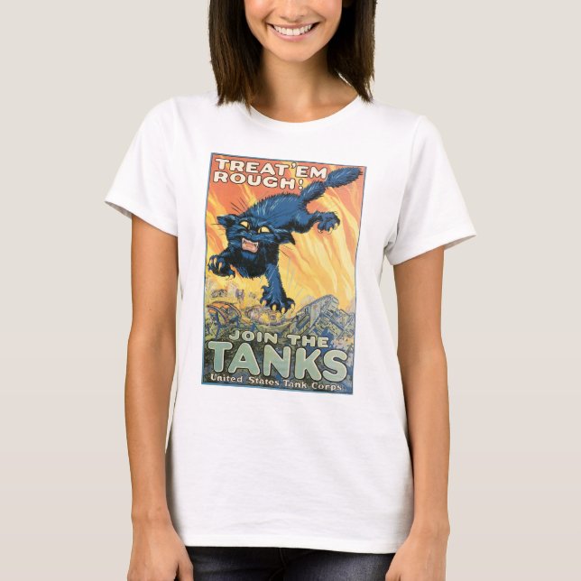 Camiseta Trate-Os Em Massa - Junte-Se Aos Tanques (Frente)