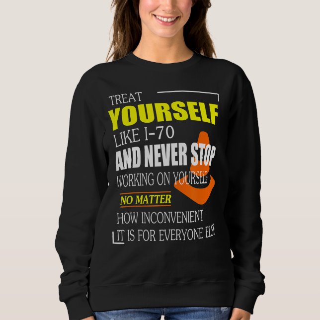 Camiseta Trate-Se Como Se Eu Fosse 70 Funny Interstate 70 C (Frente)