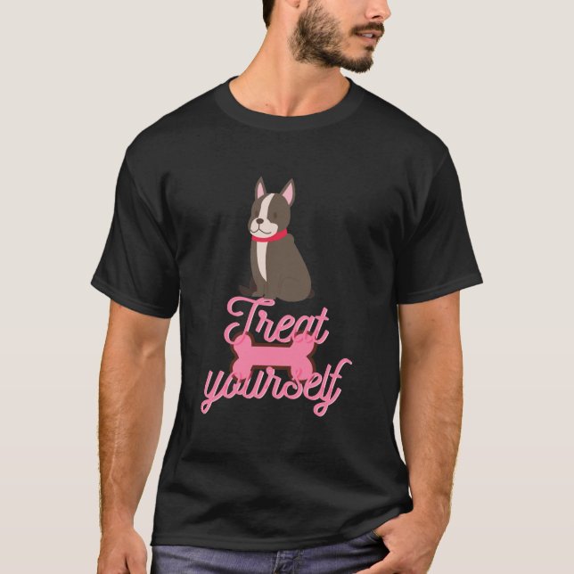 Camiseta Trate-Se De Boston Terrier (Frente)