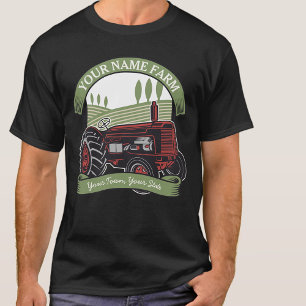 Camiseta Trator Antigo Personalizado de Fazenda do Campo Fa