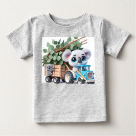Camiseta Trator azul claro com Koala