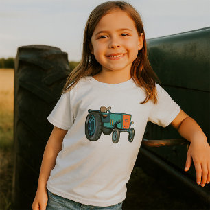 Camiseta Trator Azul Vintage Vida na Fazenda