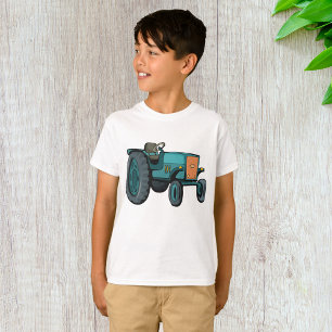 Camiseta Trator Azul Vintage Vida na Fazenda