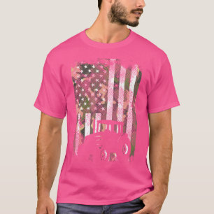 Camiseta Trator Bandeira Camuflada Caminhão Fazenda Patriot