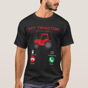Camiseta Trator chama agricultura de fazenda de chamada móv