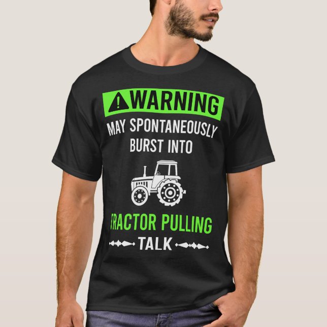 Camiseta Trator de Alerta Verde Puxando (Frente)