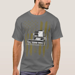 Camiseta Trator de Combinação de Bandeiras Americanas Sof