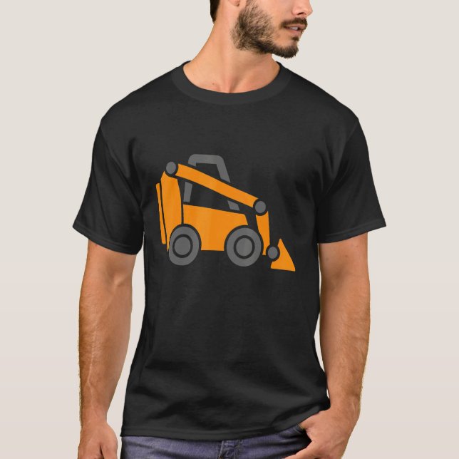 Camiseta Trator de Construção Little Worker Mini Escavadeir (Frente)