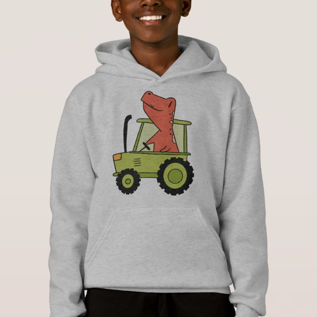 Camiseta Trator de Crianças com Trex Fazendeiro (Frente)