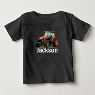 Camiseta Trator de Fazenda Laranja Moderno