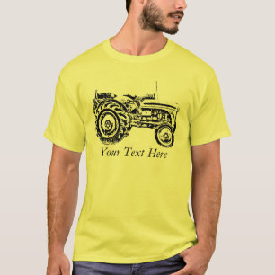 Camiseta trator de fergison da velha cinza vintage
