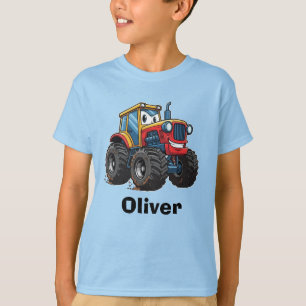 Camiseta Trator de Monstro de Desenho Engraçado Enlameado