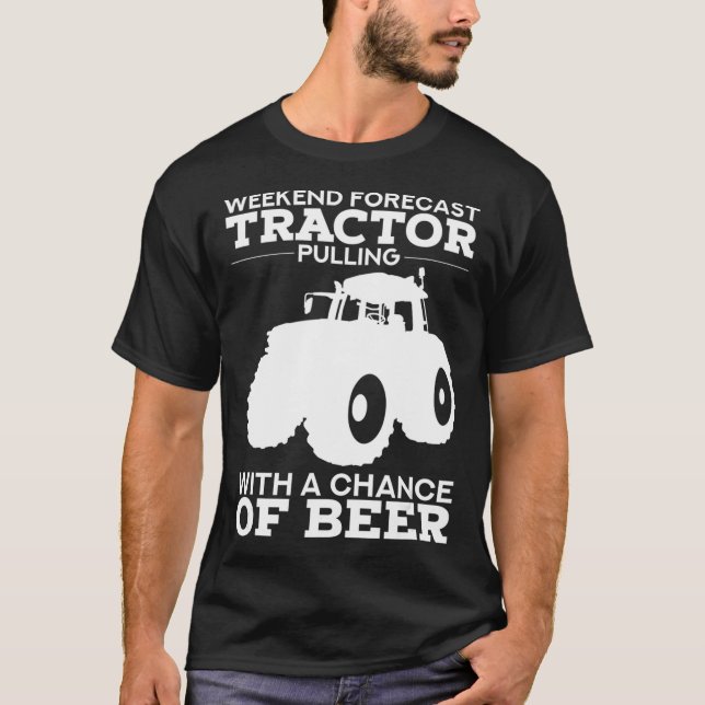 Camiseta Trator de Previsão de Fim de Semana de Pulverizaçã (Frente)