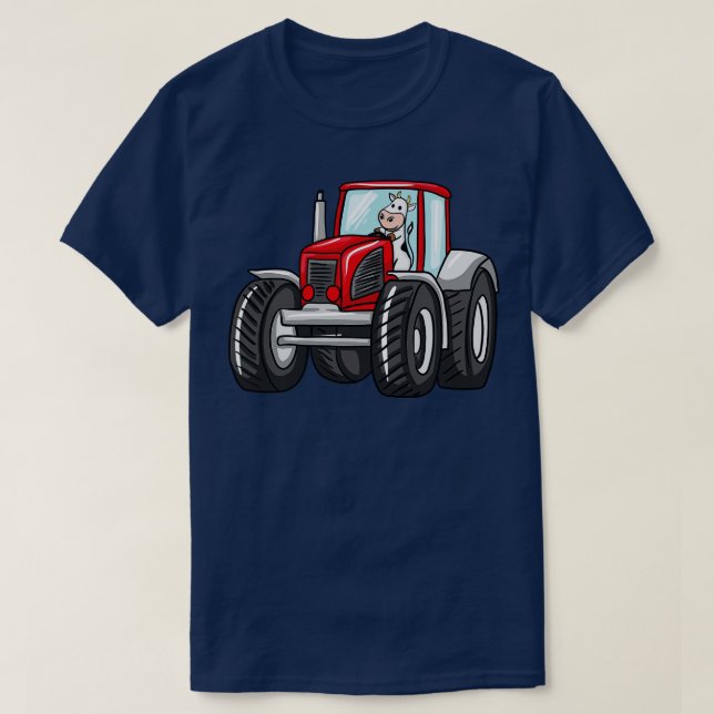 Camiseta Trator de tração de vaca (Frente do Design)