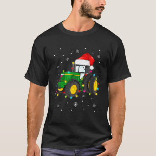 Camiseta Trator Enfeites de natal Árvore Xmas Luzes Pajama