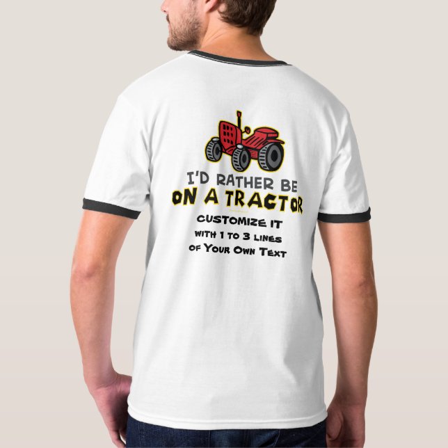 Camiseta Trator engraçado (Verso)