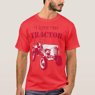 Camiseta Trator Fan I Love My Trator Funny Farmer Life Qu