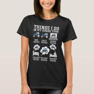 Camiseta Trator Farmer Coisas Que Eu Faço Em Meu Vint De Te