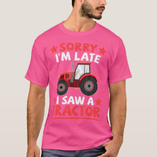 Camiseta Trator Fazendeiro Agricultura Desculpe Estou Atras