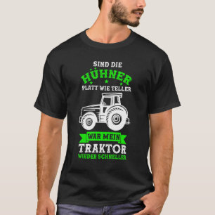 Camiseta Trator Fazendeiro Camponês Trator Galinhas