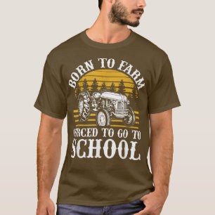 Camiseta Trator Gráfico Engraçado de Meninos Agricultores
