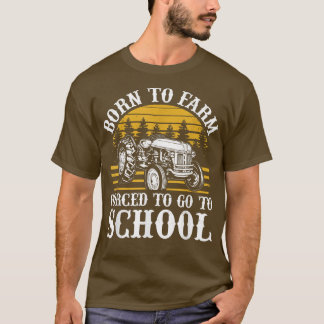 Camiseta Trator Gráfico Engraçado de Meninos Agricultores